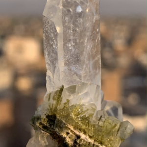 Amazing Quartz Crystal Combine With Epidote From Balochistan Pakistan