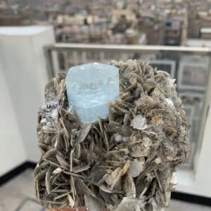 Colourful Aquamarine Specimen Combine With Muscovite From Skardu Pakistan