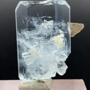 Clear Aquamarine Crystal With Muscovite From Skardu Pakistan